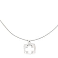 Sterling Silver Cross Cutout Pendant Necklace