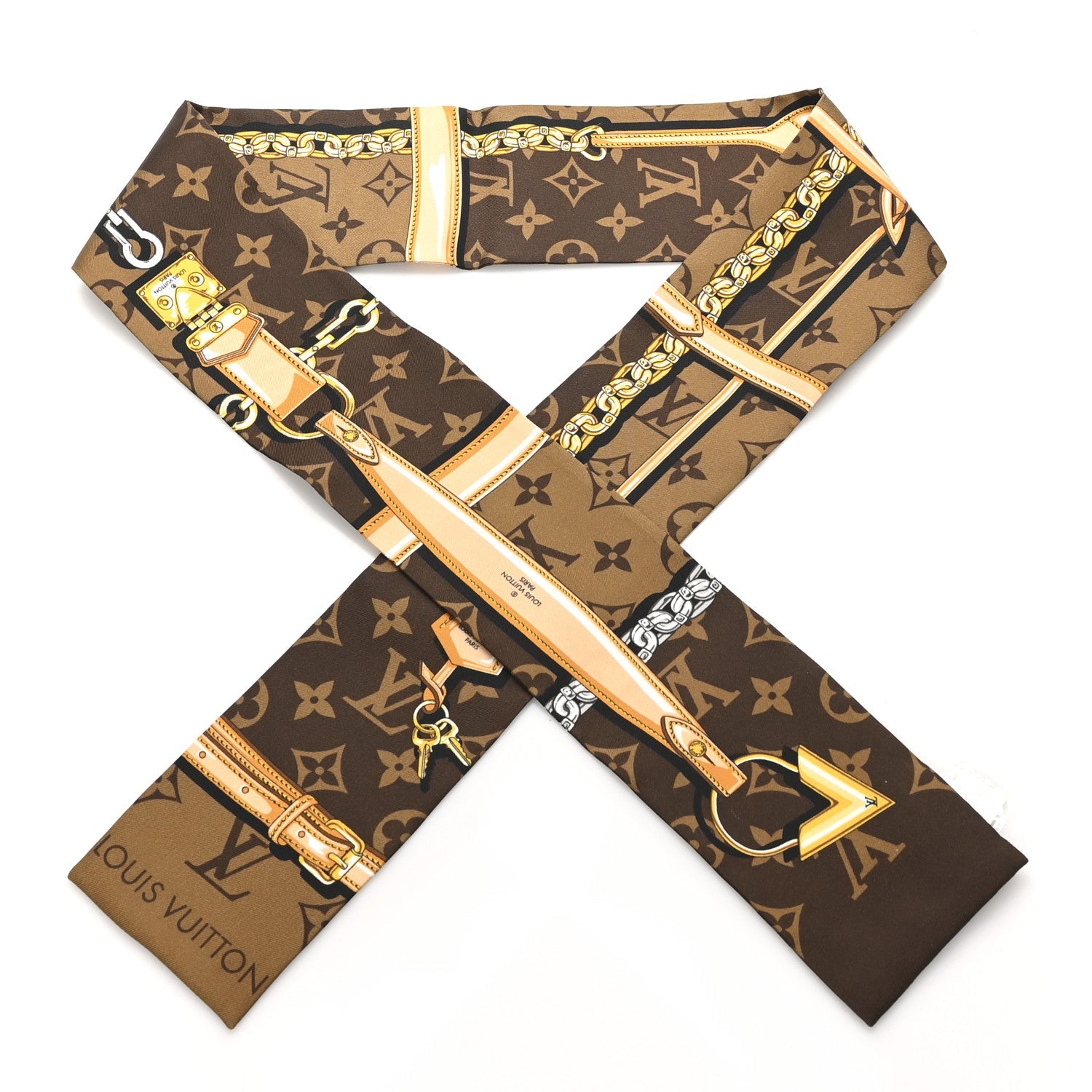 Silk Monogram Confidential Bandeau Brown