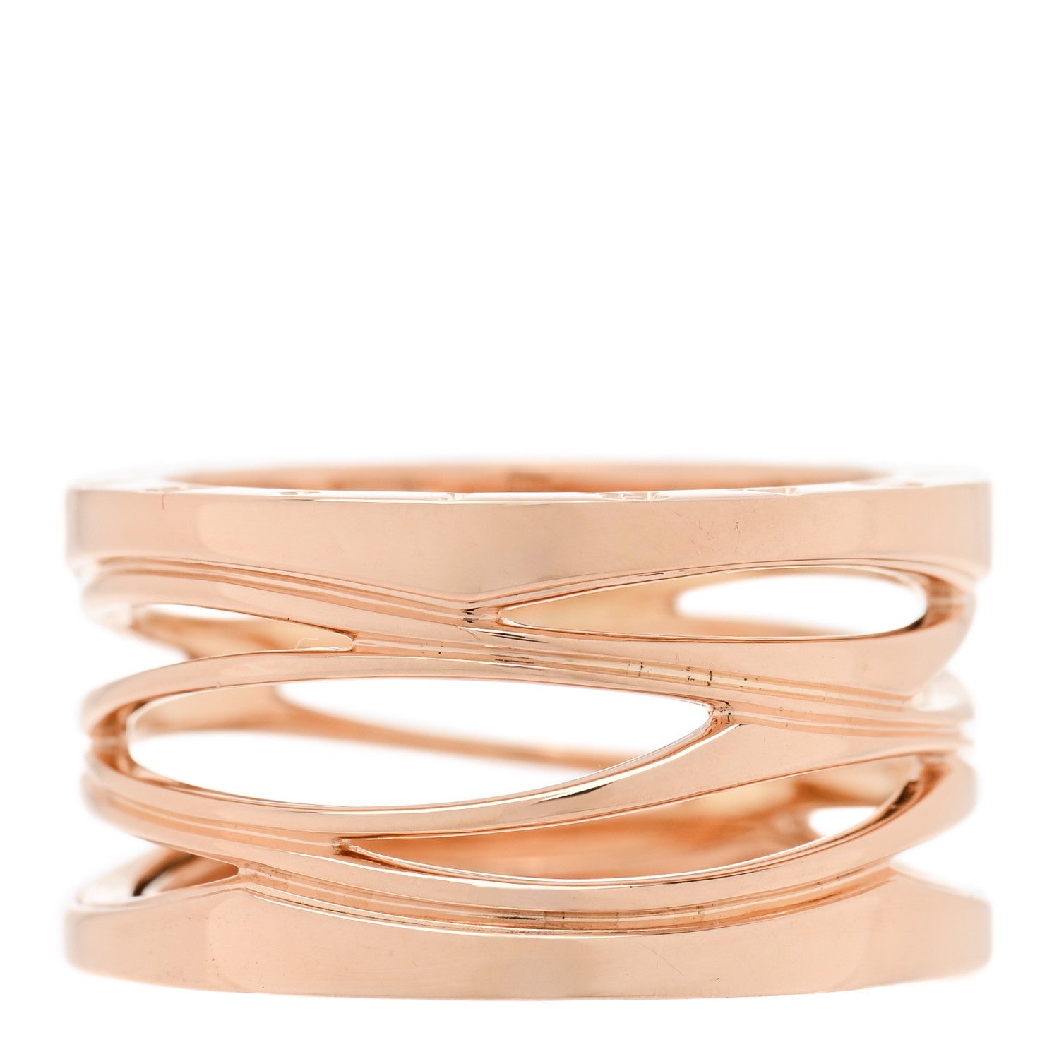 18K Rose Gold B.Zero1 Legend Four-Band Ring 58 8.5