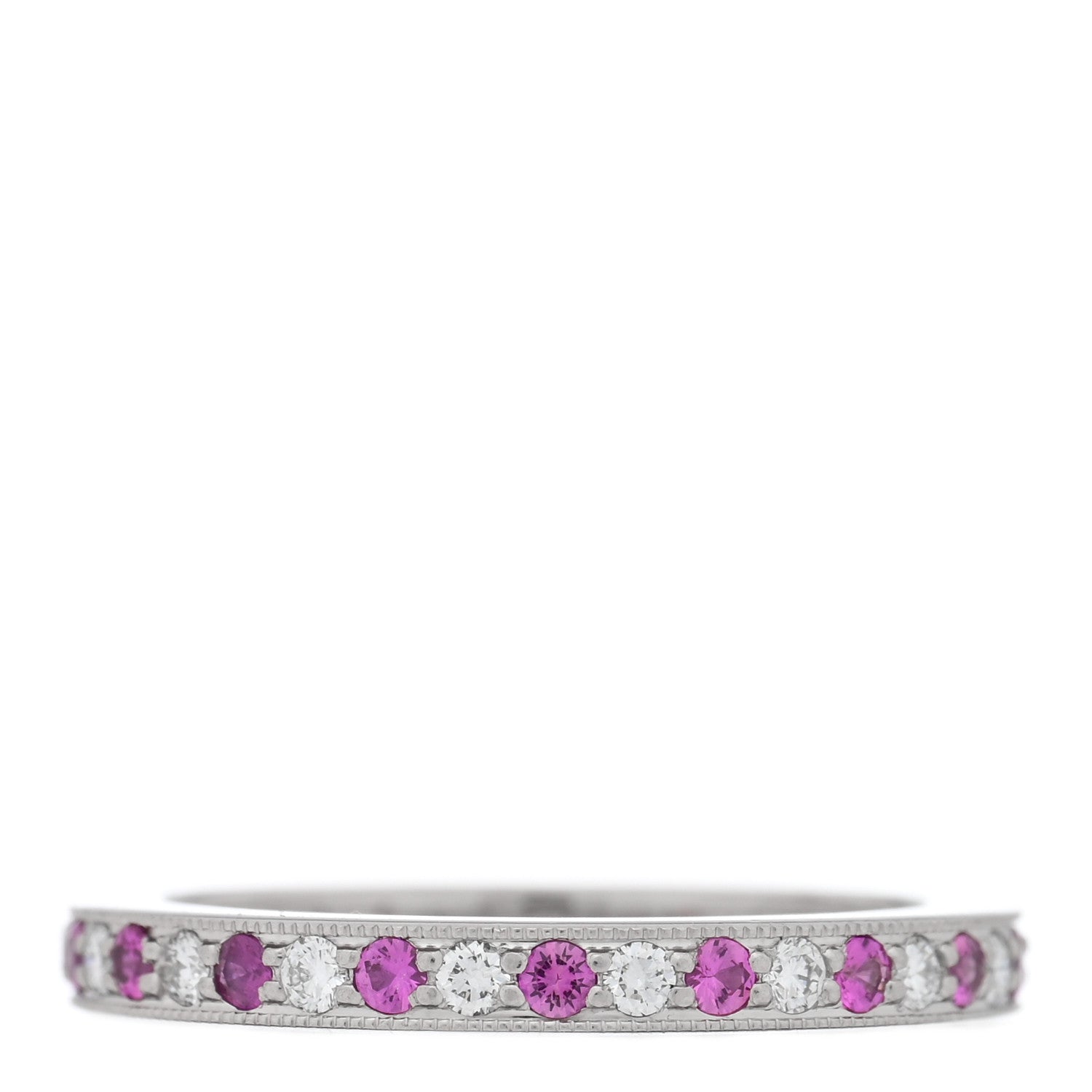 Platinum Diamond Pink Sapphire Legacy Ring 47 4.25