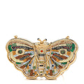 Crystal Butterfly Celestrina Minaudiere Clutch Gold Multicolor