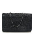 Swarovski Crystal Fizzy Clutch  Ebonized Black