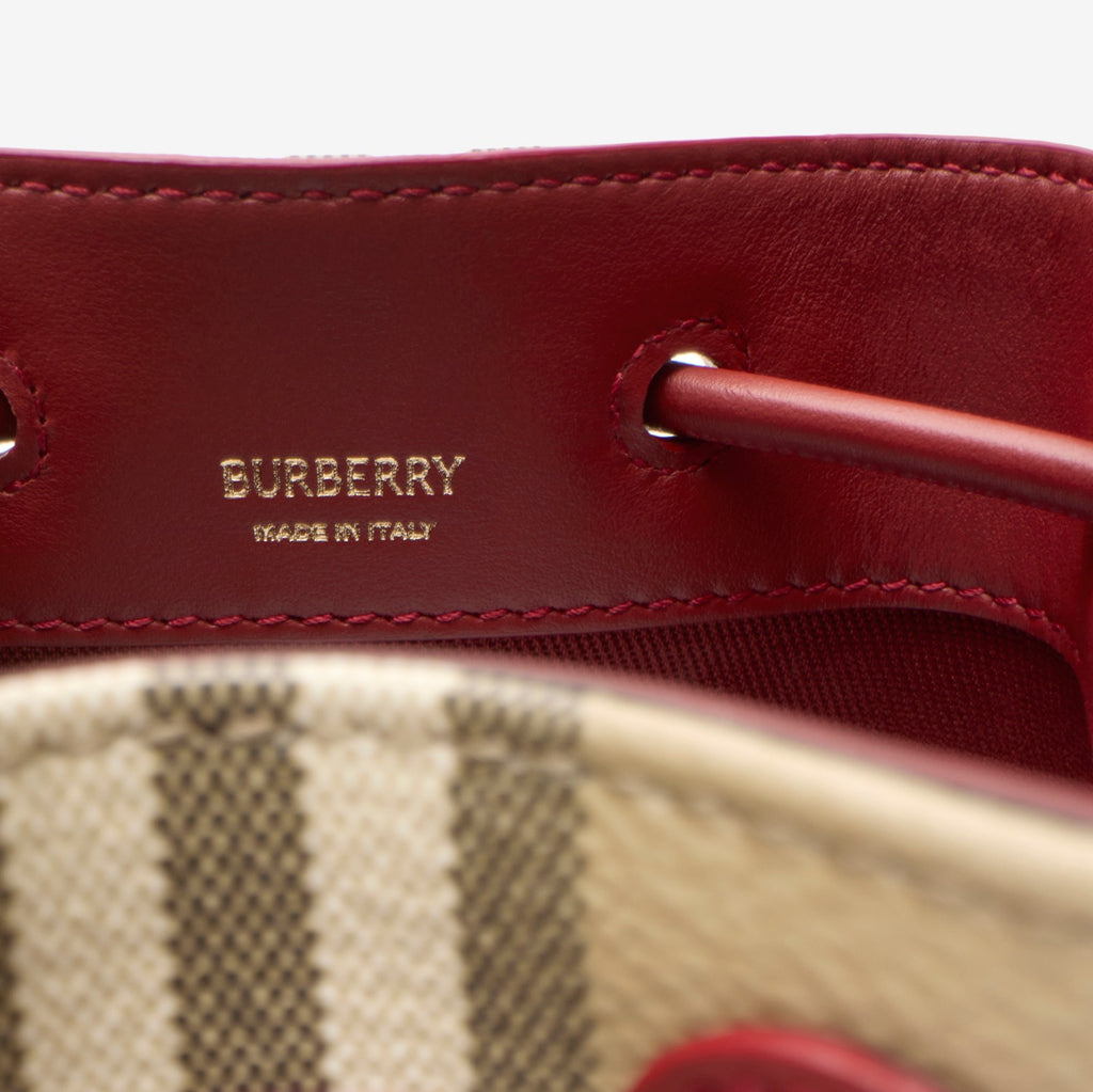 Mini Check Bucket Bag