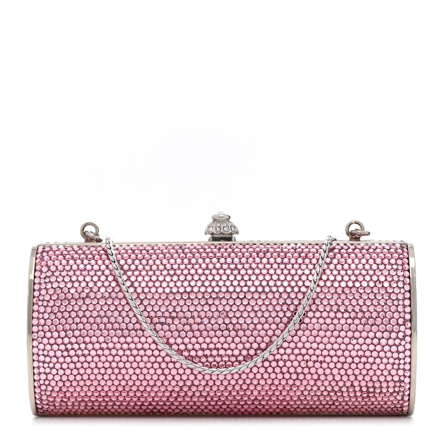 Swarovski Crystal Minaudiere Clutch Pink