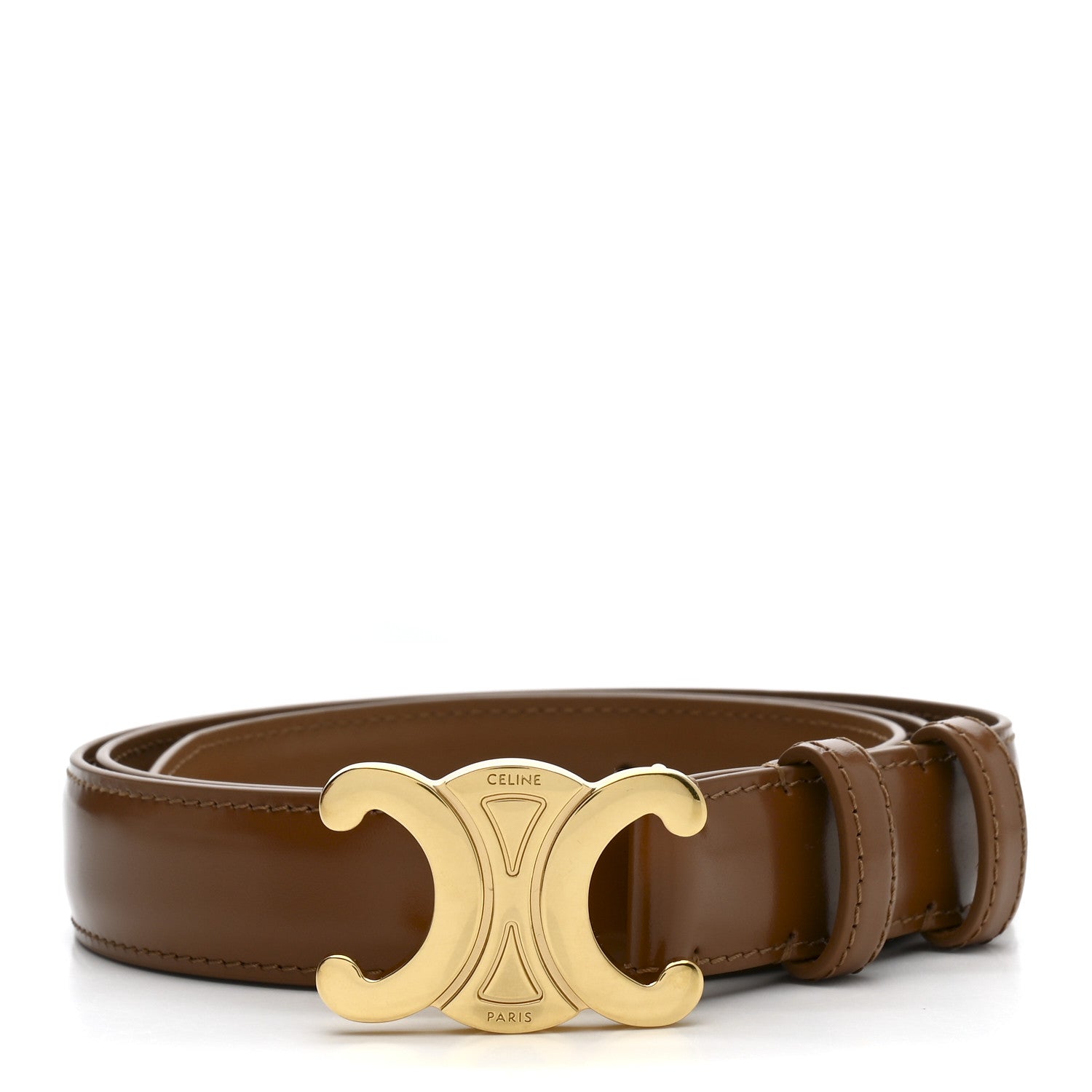 Box Calfskin Medium 25mm Triomphe Belt 95 Tan