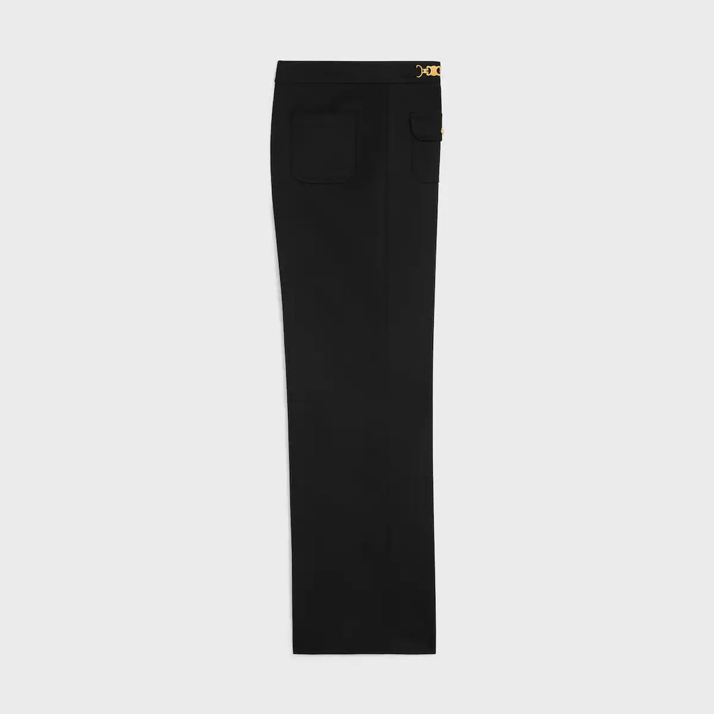 CELINE pants with gourmettes IN DIAGONAL WOOL
