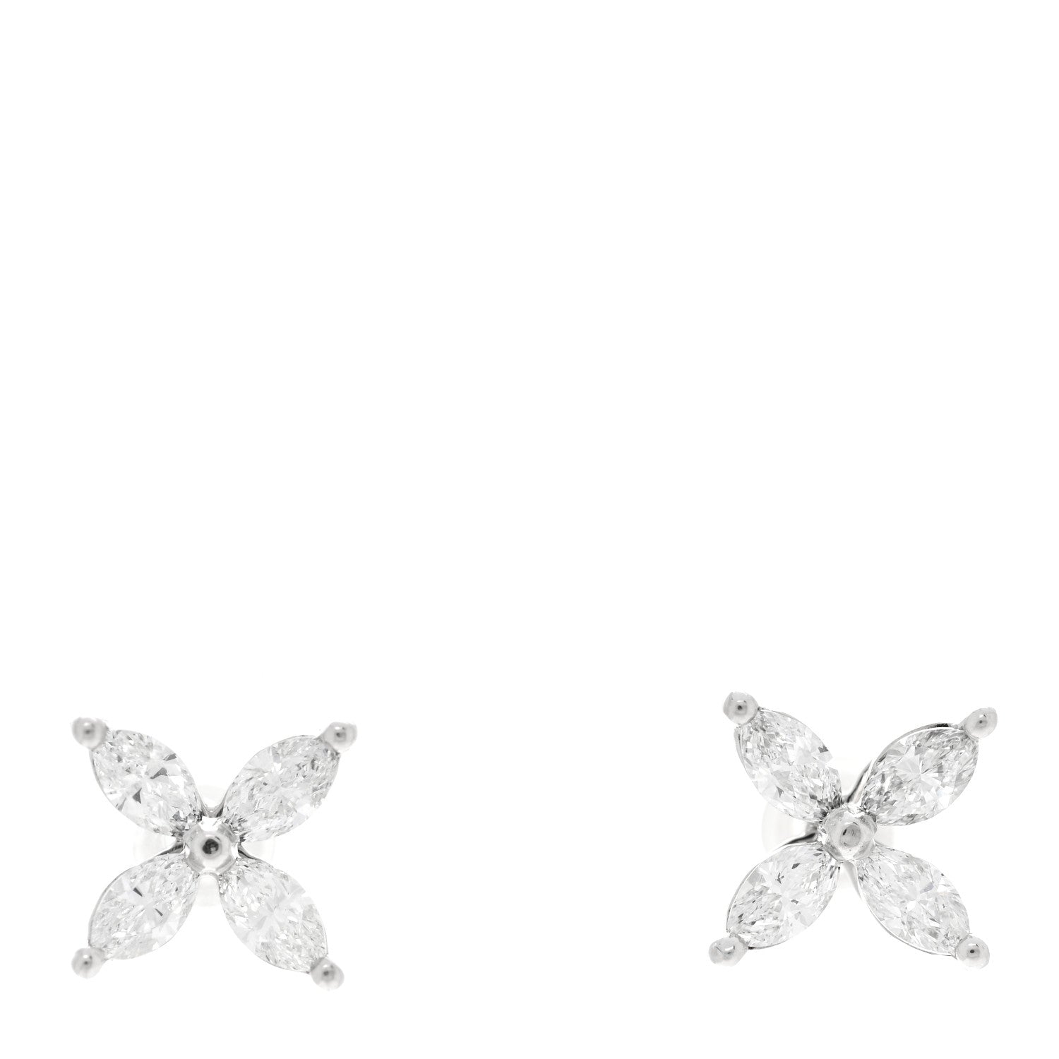 Platinum Diamond .64ct Small Victoria Earrings