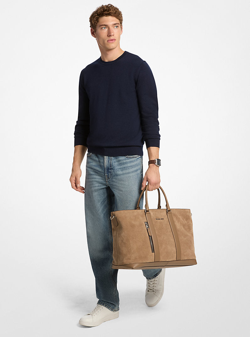 Michael Kors Mens Hudson Suede Tote Bag