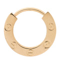18K Yellow Gold Single LOVE Hoop Earring