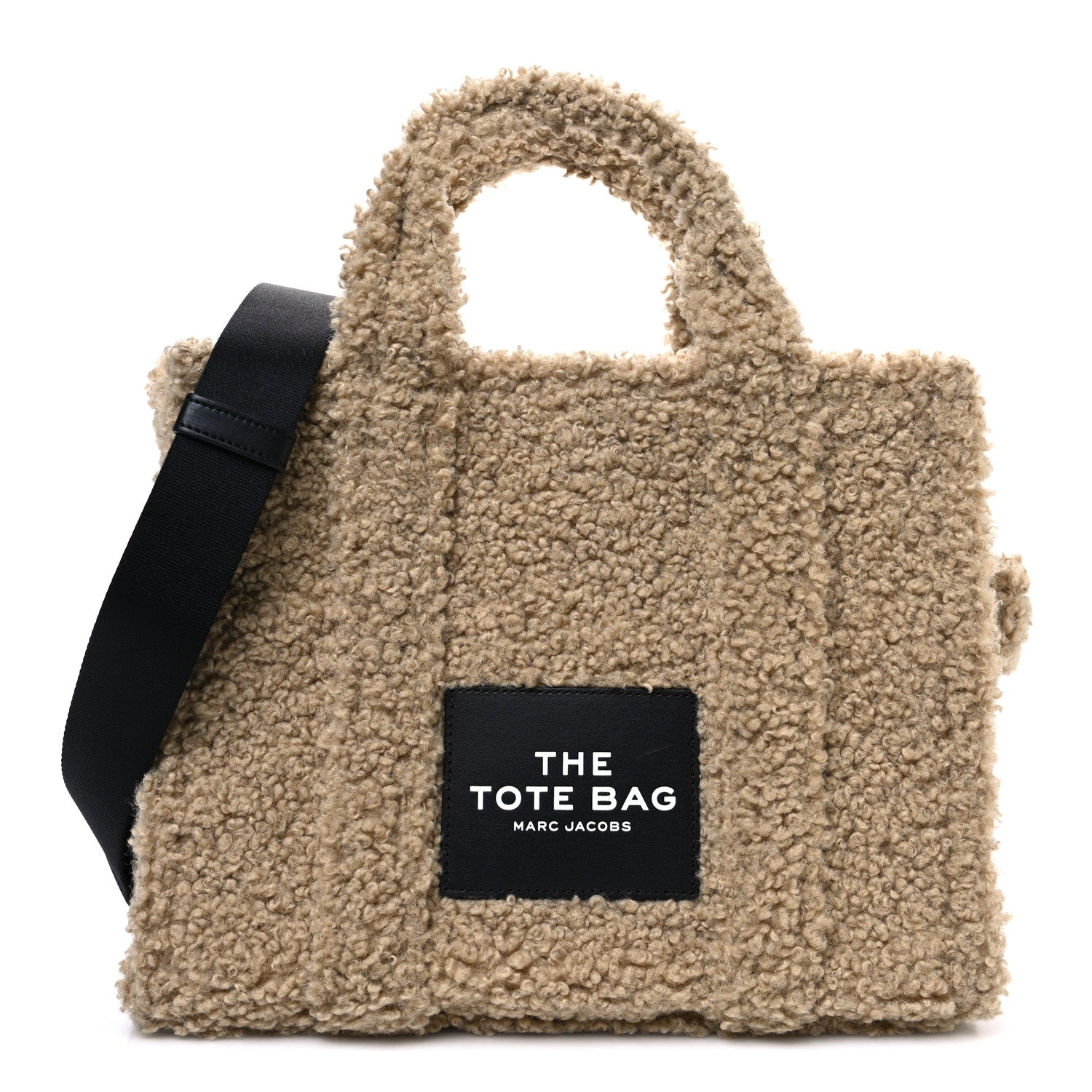 Polyester Cotton Medium The Teddy Traveler Tote Bag Beige