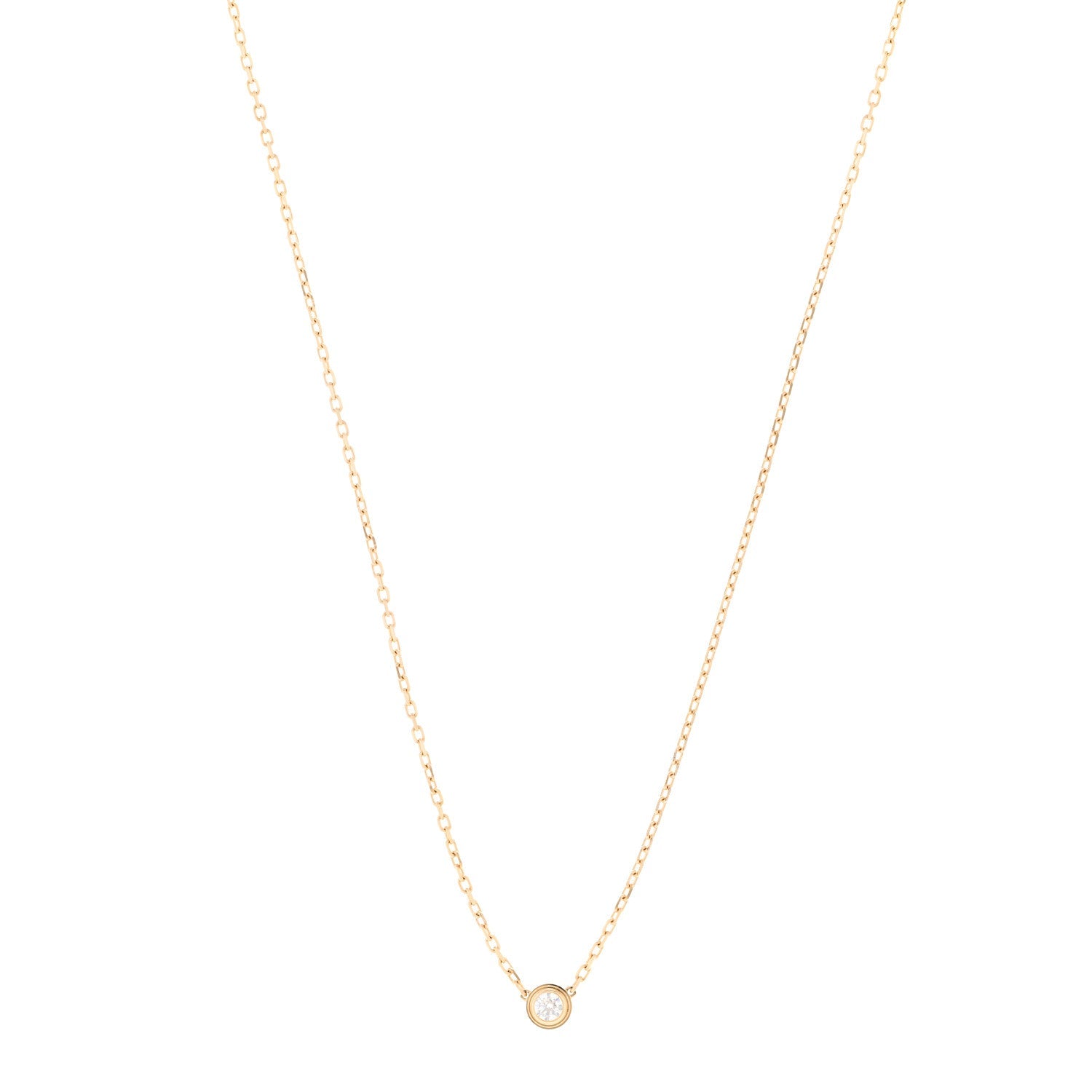 18K Yellow Gold Diamond SM D'Amour Pendant Necklace