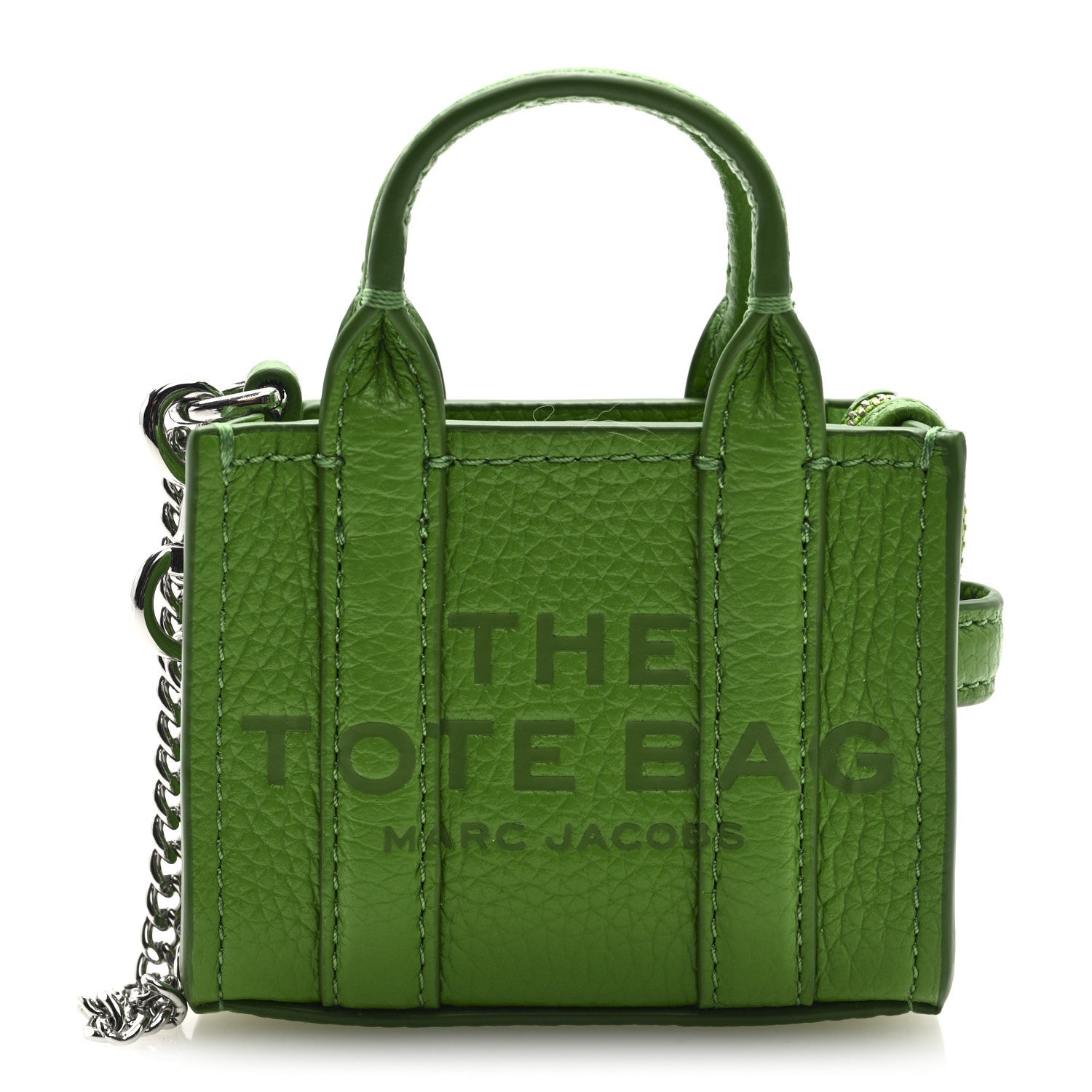 Grained Calfskin Nano Bag Charm The Tote Bag Kiwi