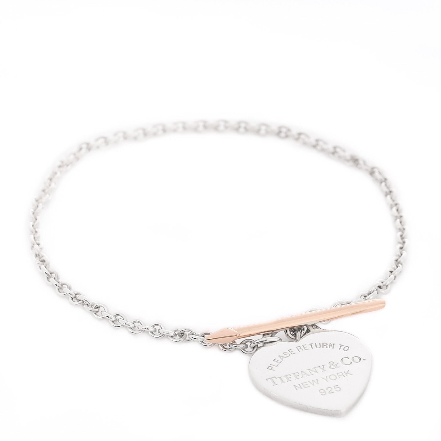 Sterling Silver 18K Rose Gold Return to Tiffany Lovestruck Bracelet