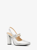 Michael Kors Metallic Leather Slingback Mary Jane Pump