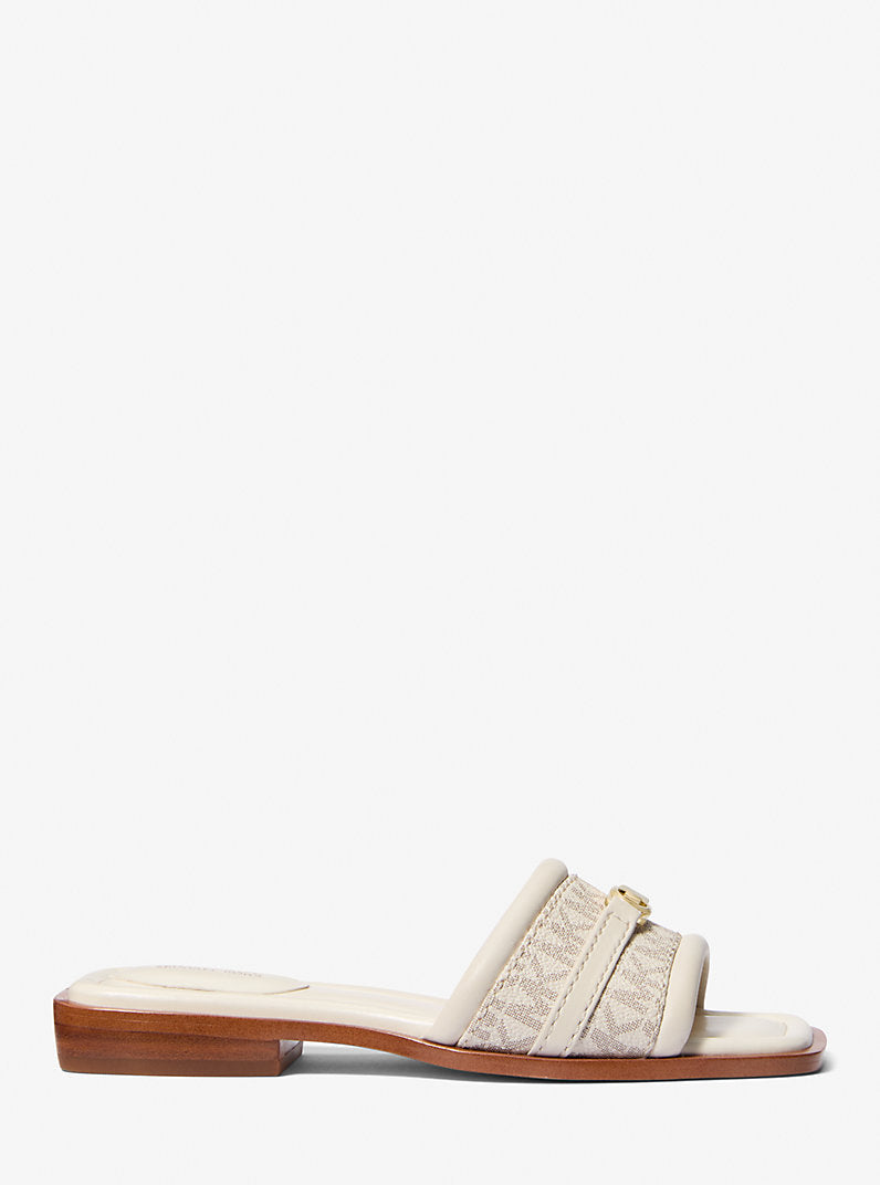 Michael Kors Mandy Signature Logo Slide Sandal