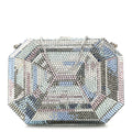 Swarovski Crystal Minaudiere Clutch Silver Multicolor