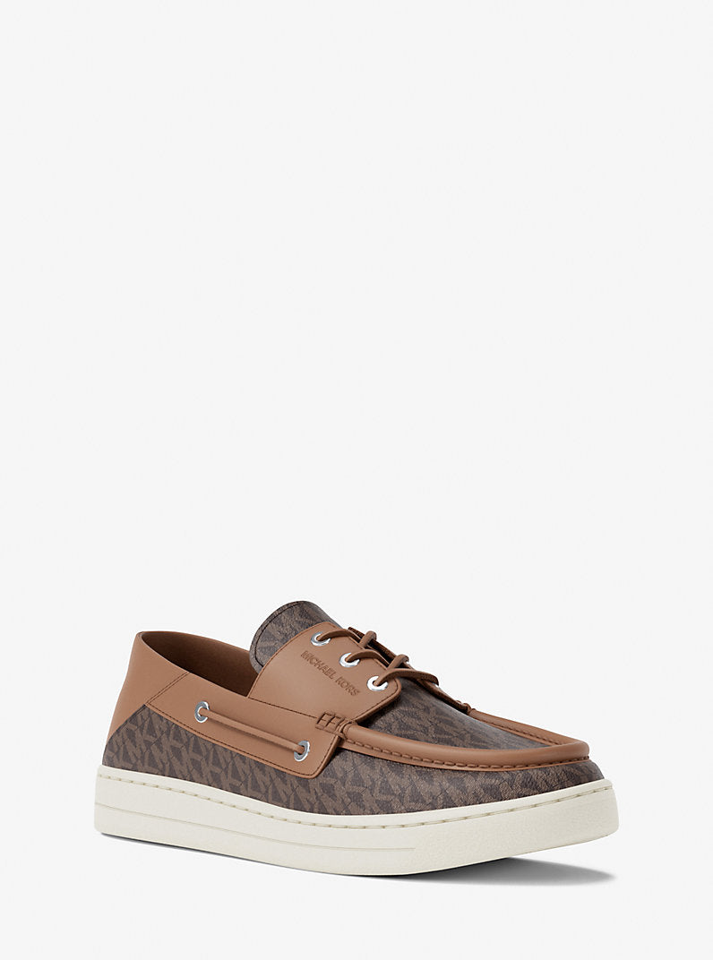 Michael Kors Mens Signature Logo Boat Shoe