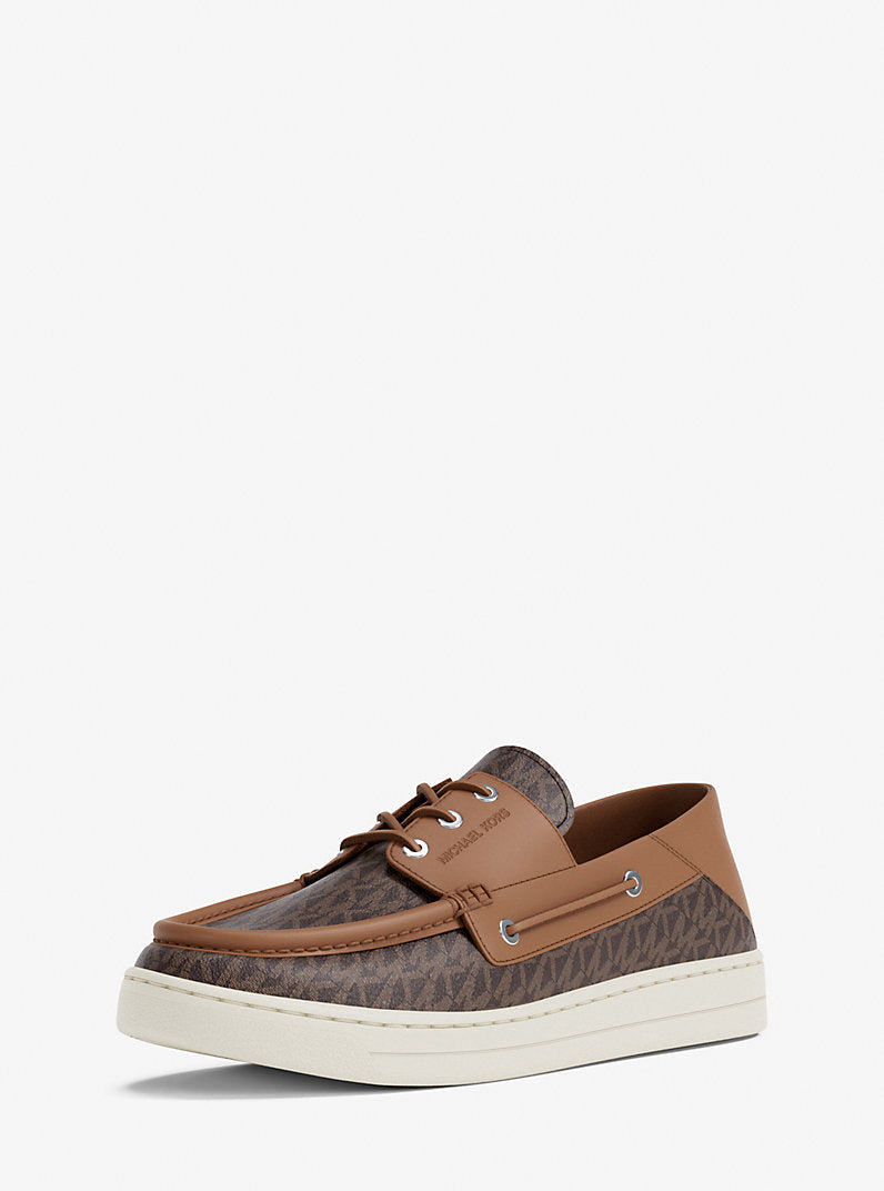 Michael Kors Mens Signature Logo Boat Shoe