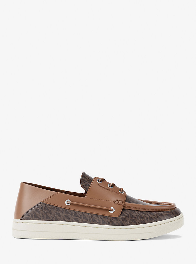 Michael Kors Mens Signature Logo Boat Shoe