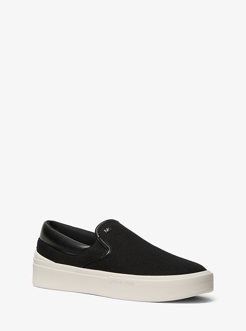 Michael Kors Mens Eddie Cotton Canvas Slip-On Sneaker