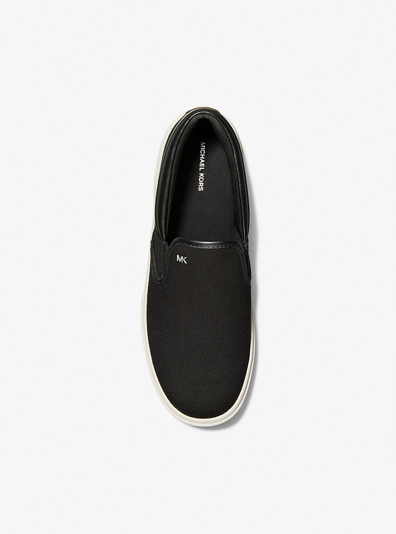 Michael Kors Mens Eddie Cotton Canvas Slip-On Sneaker