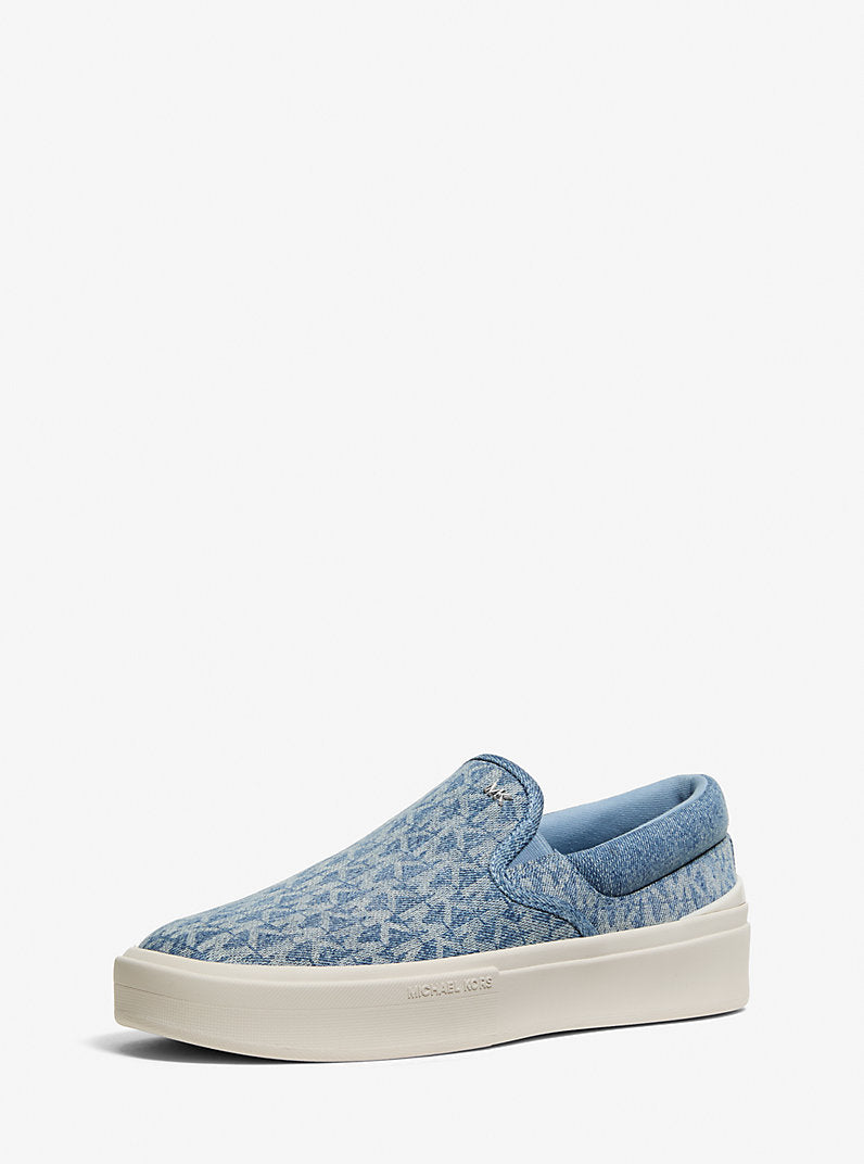 Michael Kors Mens  Logo Print Denim Slip-On