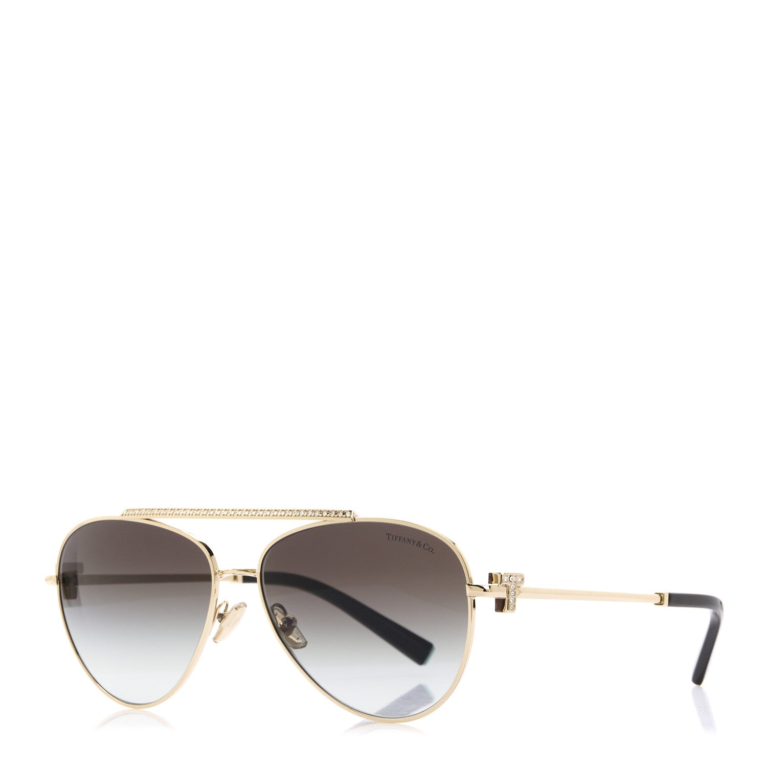 Metal Crystal Aviator Sunglasses TF3101-B Gold