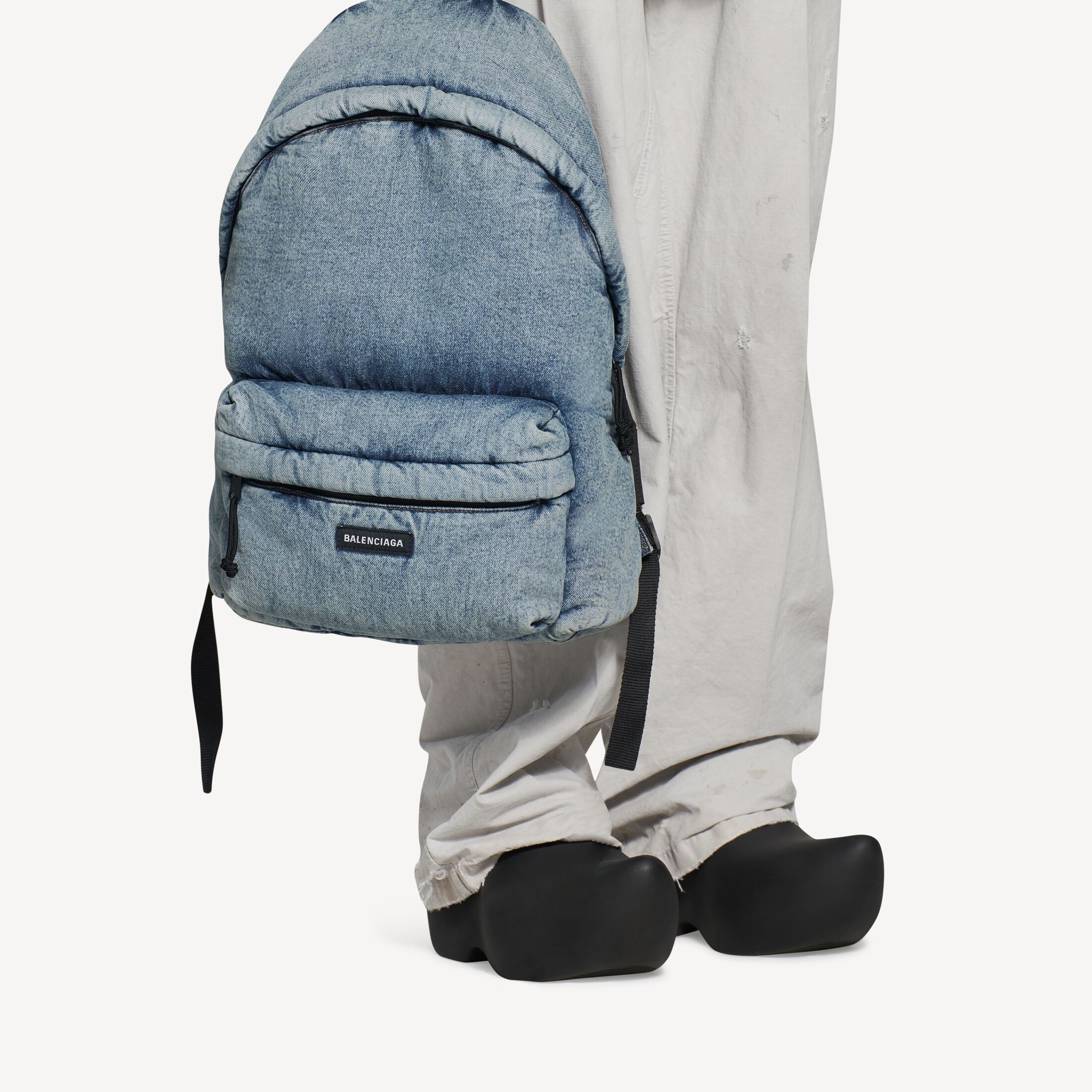 BALENCIAGA Men's Explorer Backpack in Faded Blue