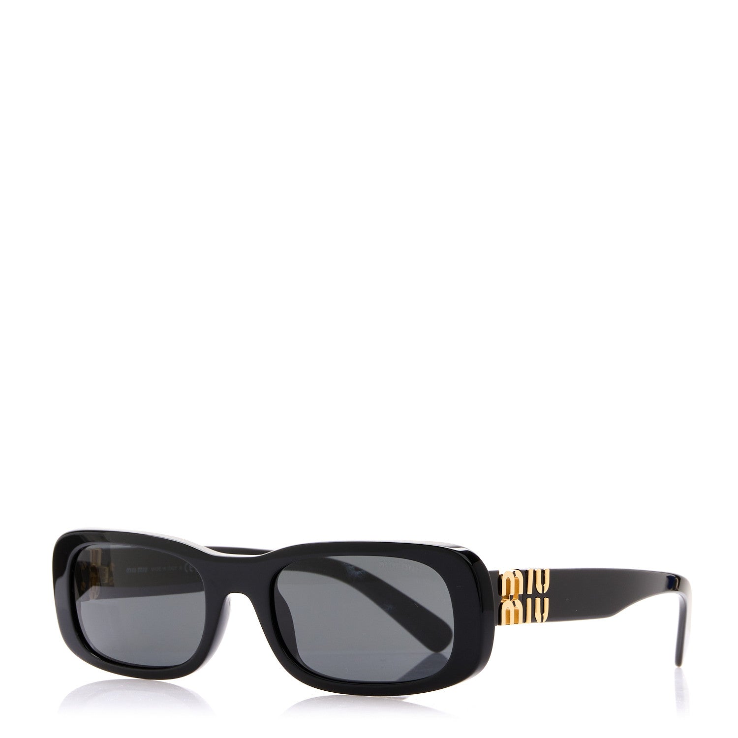 Acetate Rectangle Sunglasses SMU 08Z Black