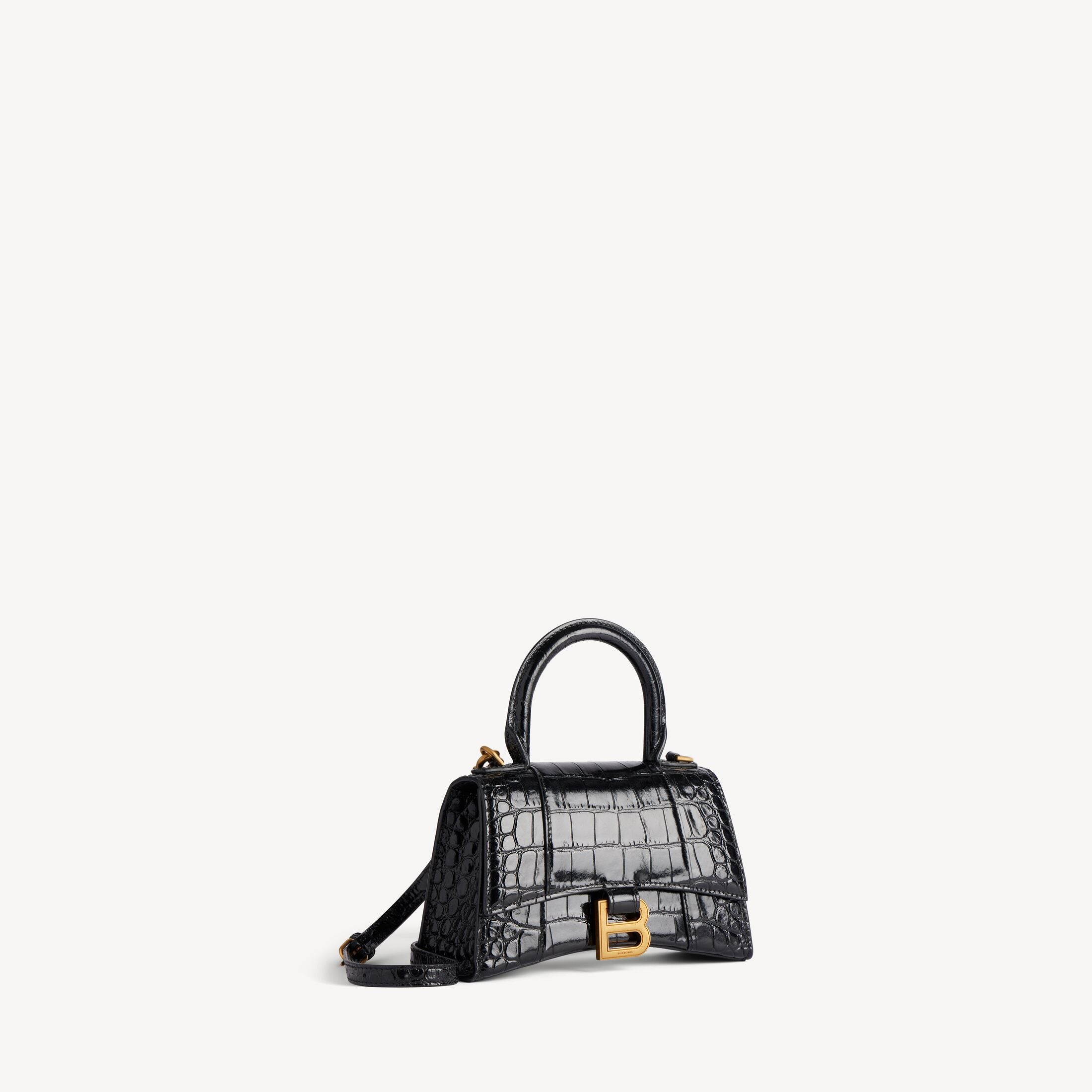 BALENCIAGA Women's Hourglass Handbag Xs in Black