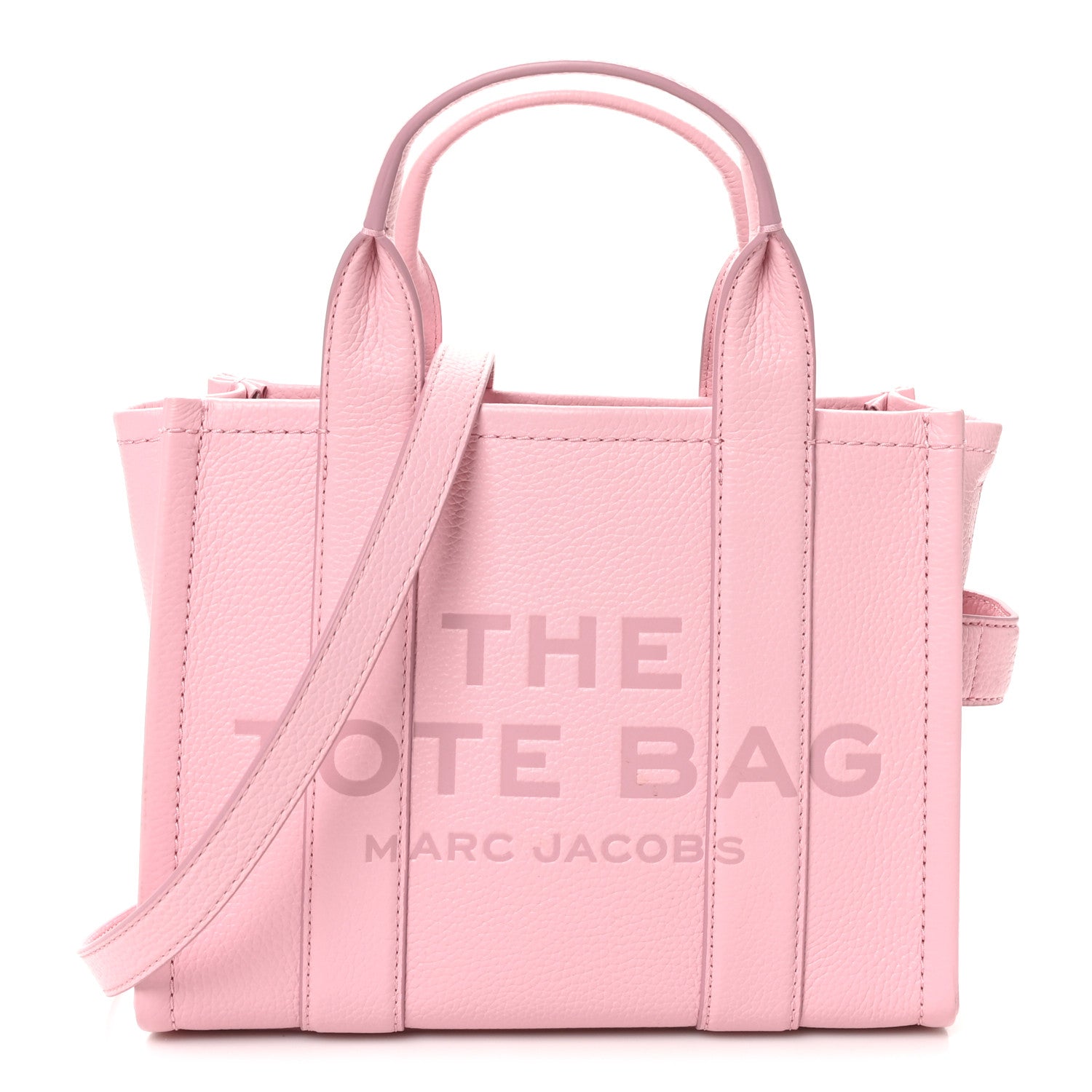 Grained Calfskin Small The Tote Bag Ribbon Pink