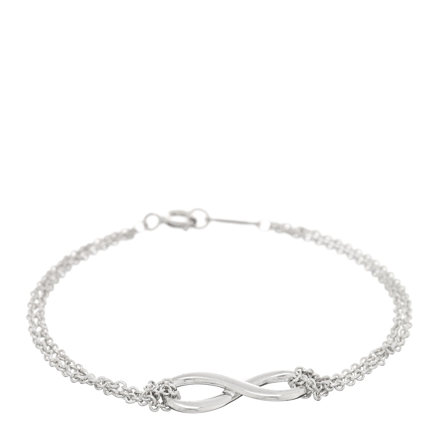 Sterling Silver Infinity Double Chain Bracelet
