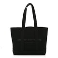 Ribbed Knit Ryan Tote Black