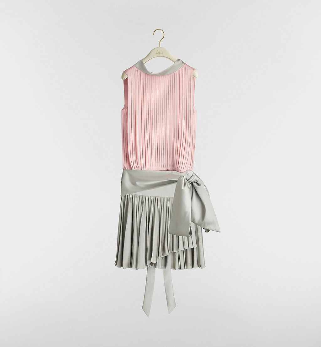 Belted Pleated Dress