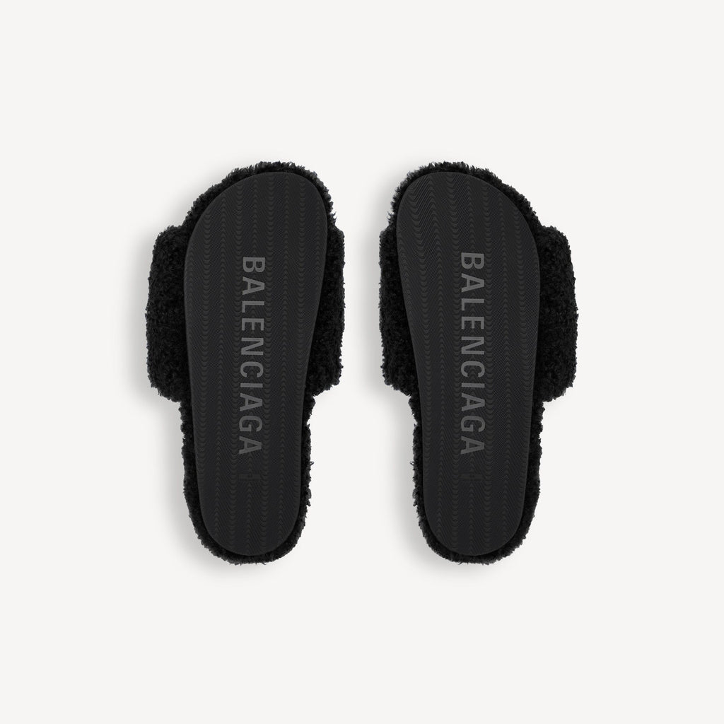 BALENCIAGA Men's Furry Open Mule