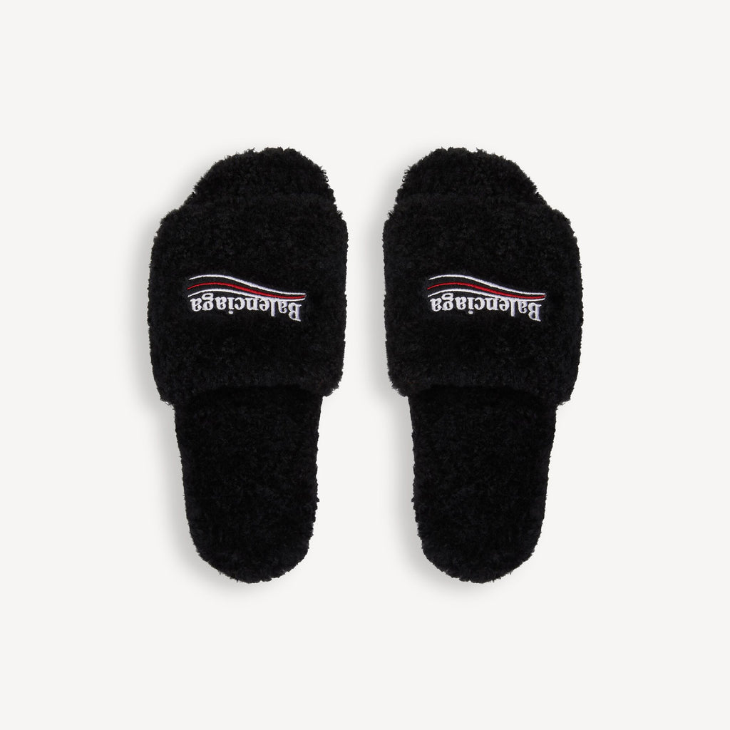 BALENCIAGA Men's Furry Open Mule