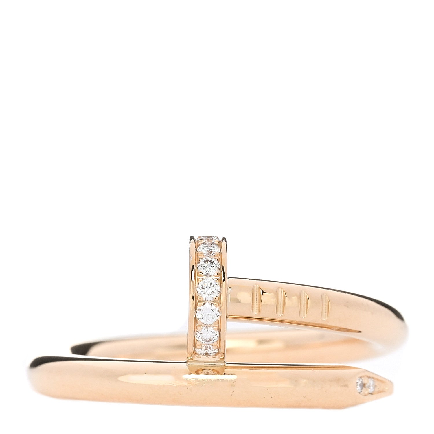 18K Yellow Gold Diamond Juste Un Clou Ring 54 7