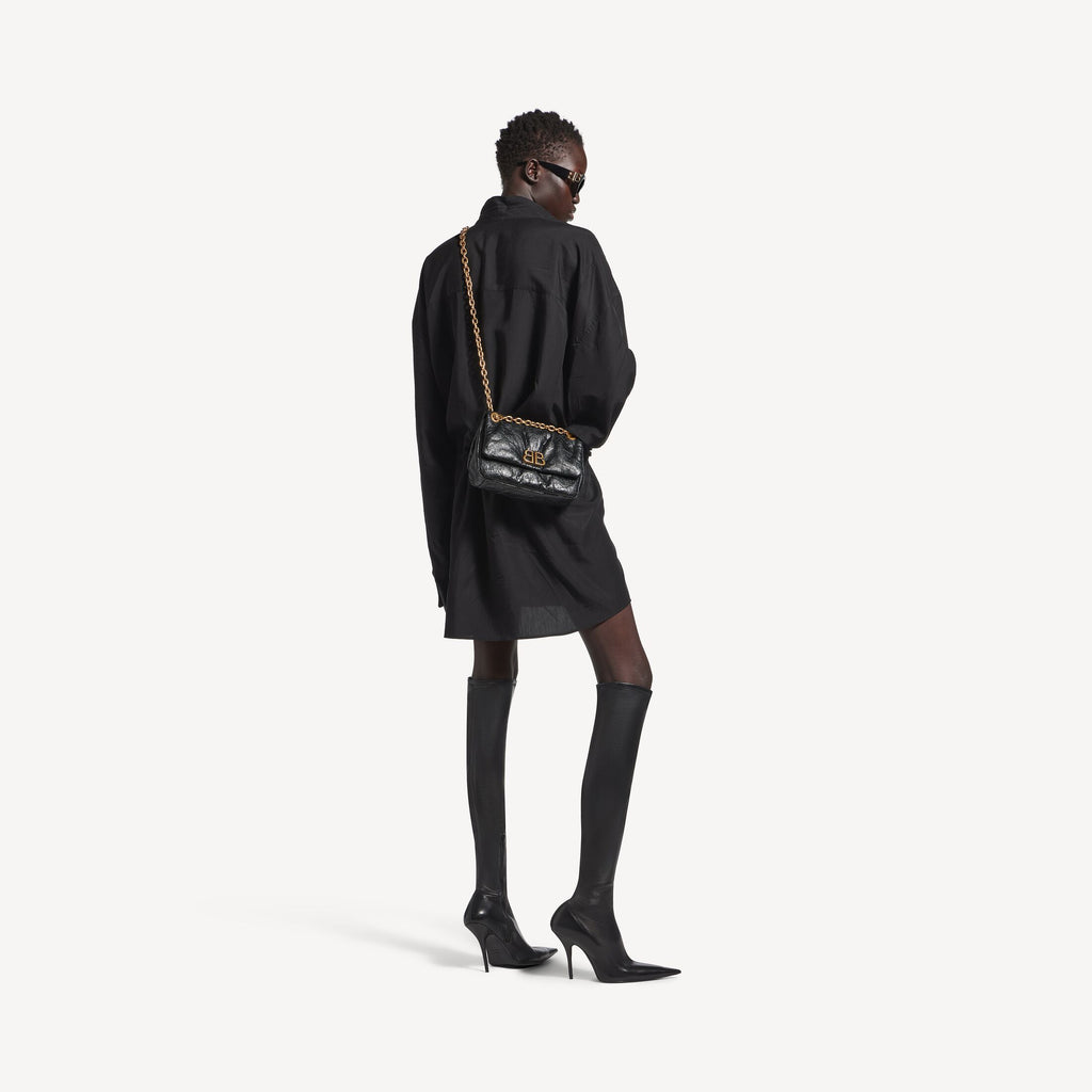 BALENCIAGA Women's Monaco Bag Mini in Black