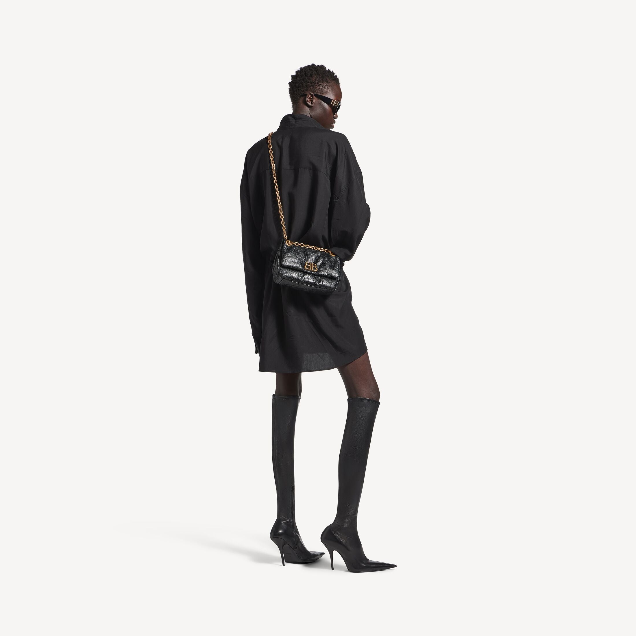 BALENCIAGA Women's Monaco Bag Mini in Black