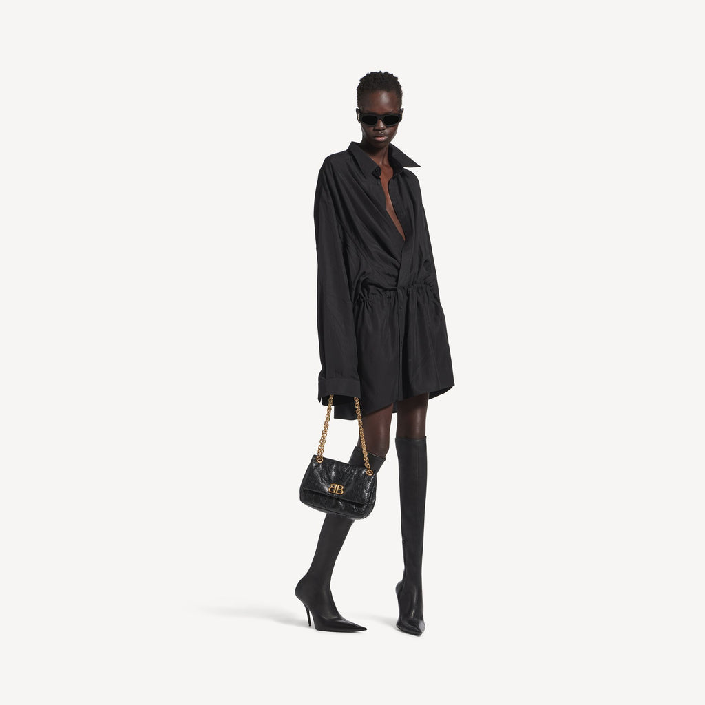 BALENCIAGA Women's Monaco Bag Mini in Black