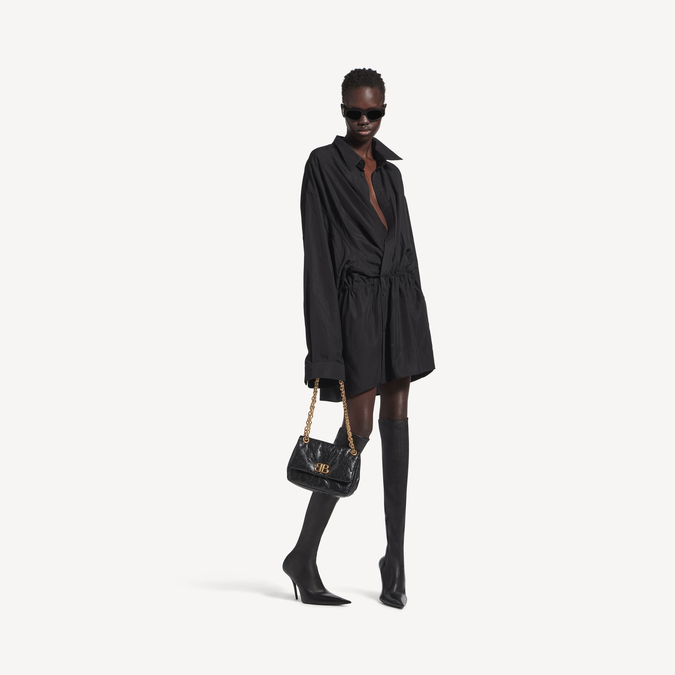 BALENCIAGA Women's Monaco Bag Mini in Black