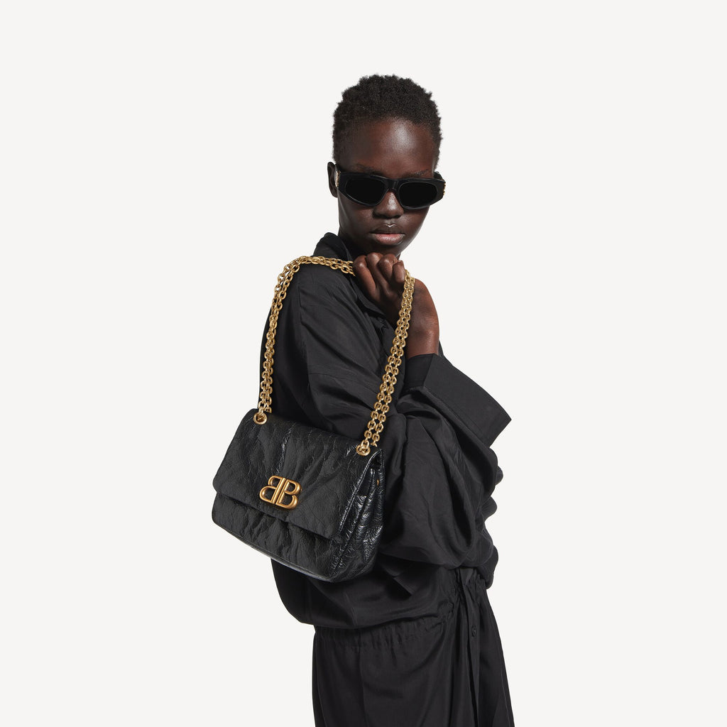 BALENCIAGA Women's Monaco Bag Mini in Black