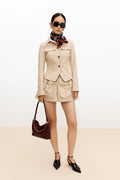 Jacket - Gabardine, beige — Fashion | CHANEL