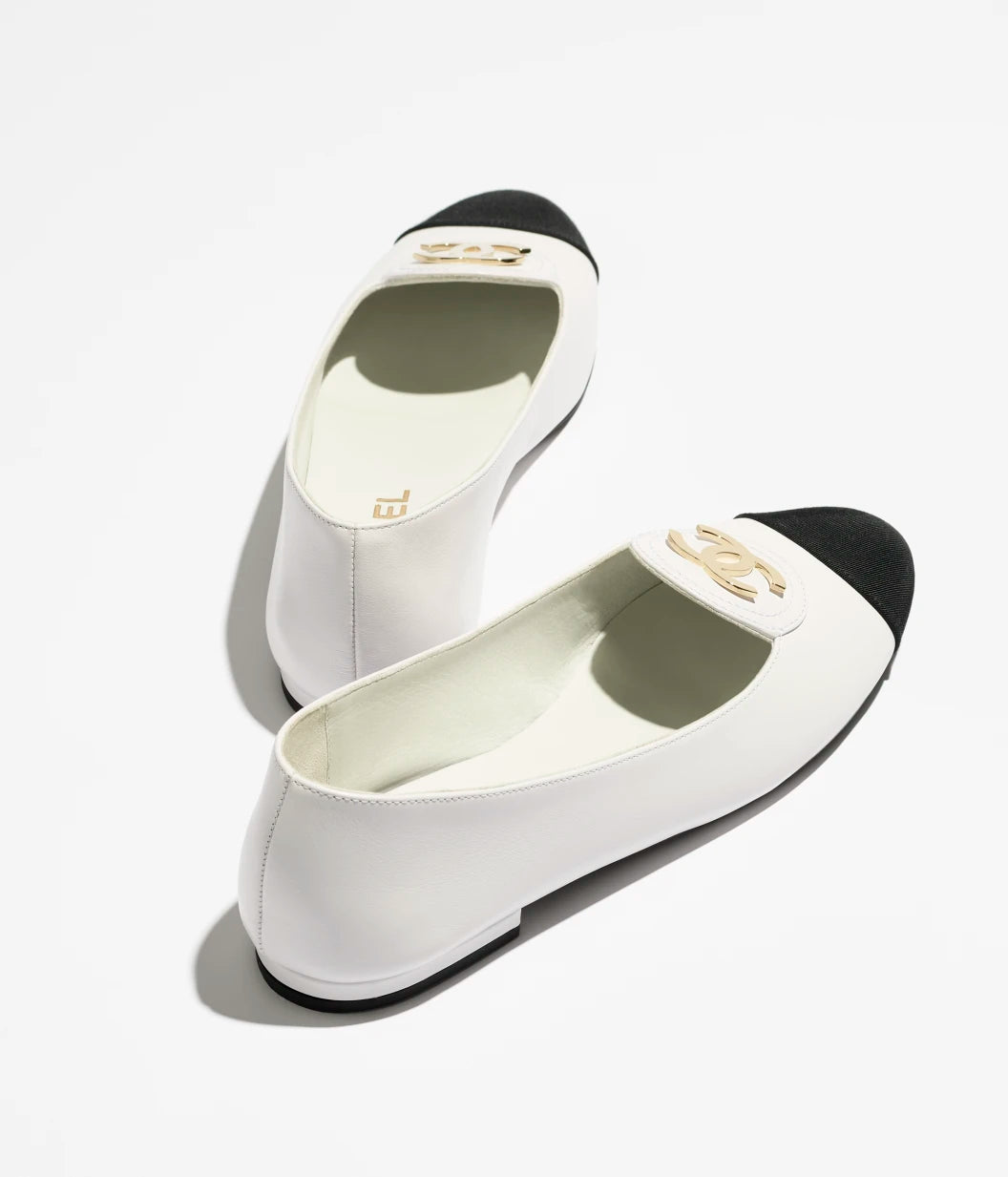 Mocassins - Calfskin & grosgrain, white & black — Fashion | CHANEL