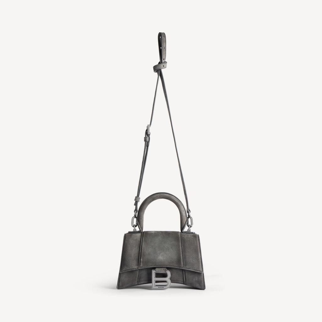 BALENCIAGA Women's Hourglass Handbag Xs in Storm Grey