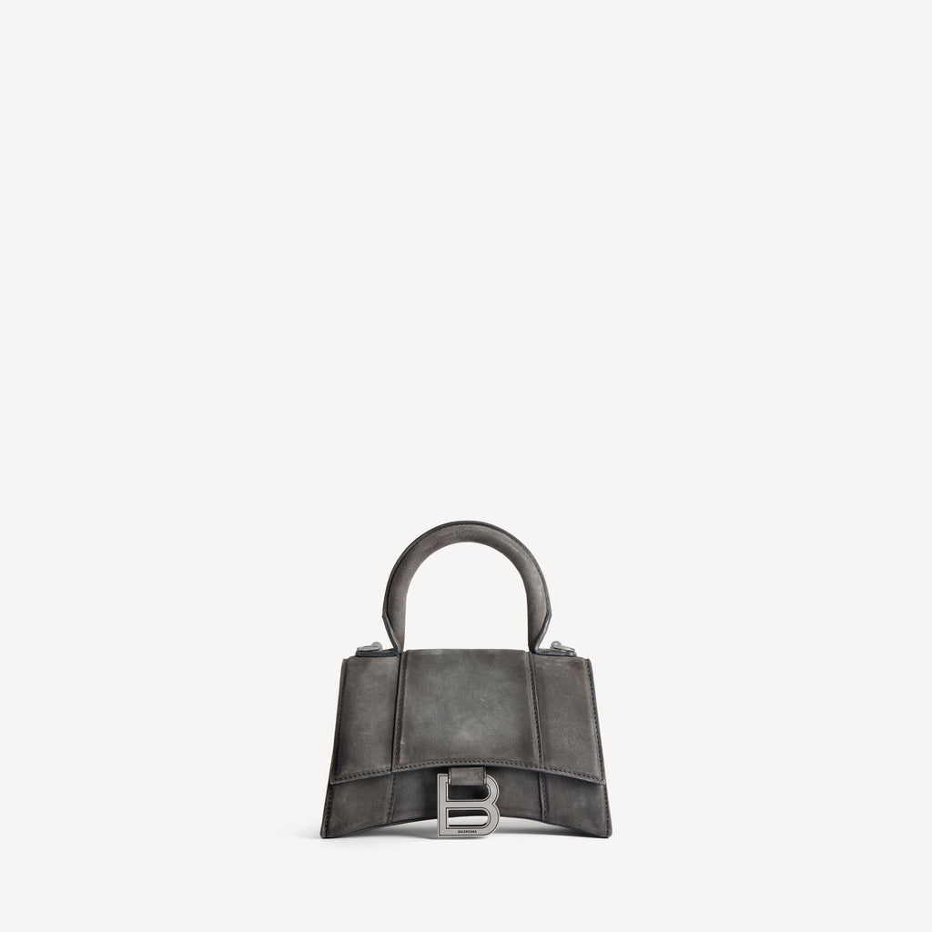 BALENCIAGA Women's Hourglass Handbag Xs in Storm Grey