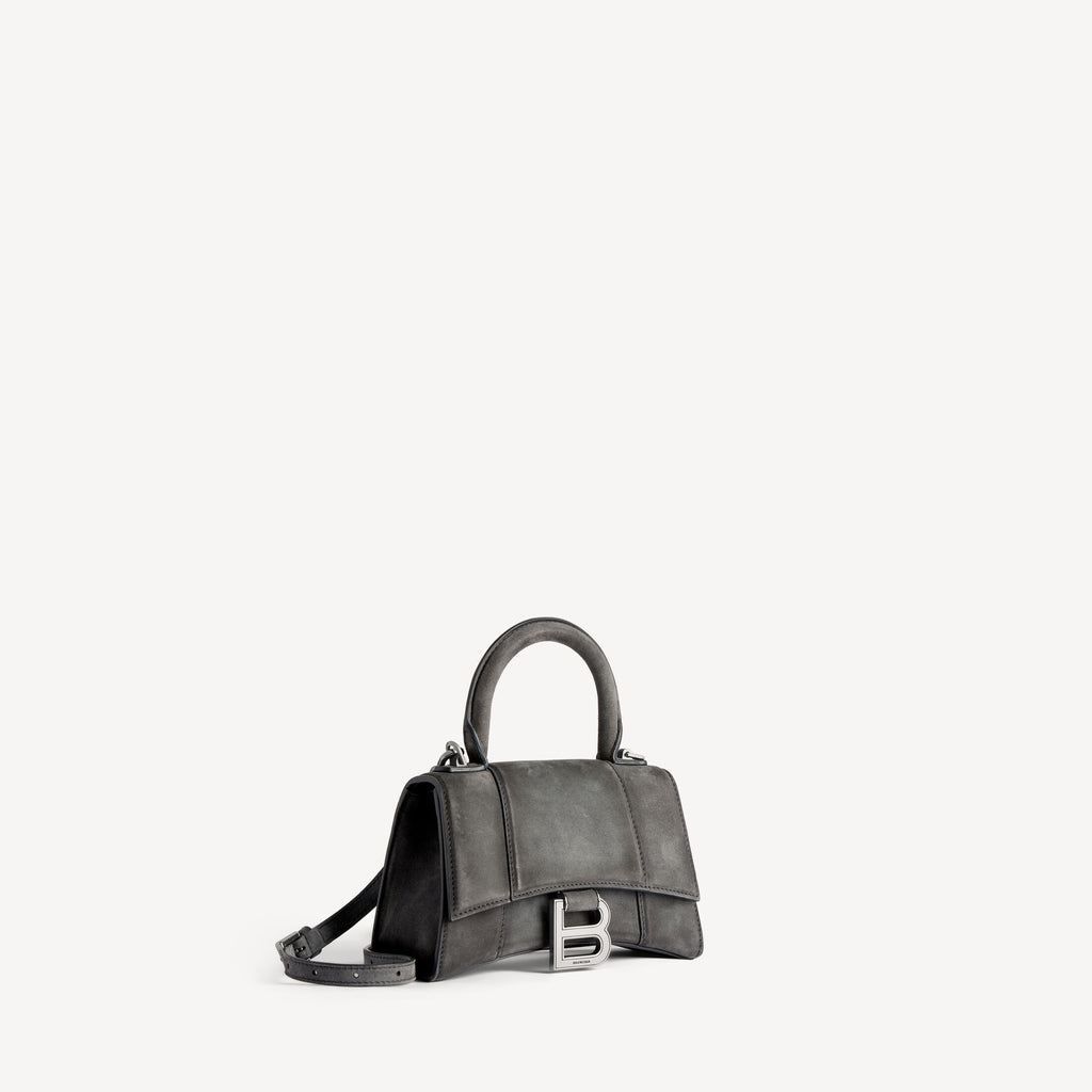 BALENCIAGA Women's Hourglass Handbag Xs in Storm Grey