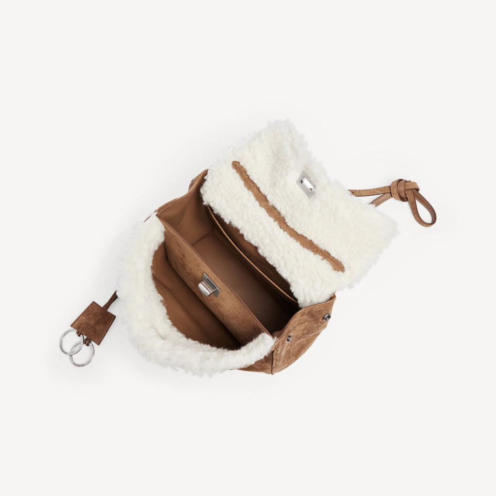 BALENCIAGA Women's Rodeo Handbag Mini in Noce/white
