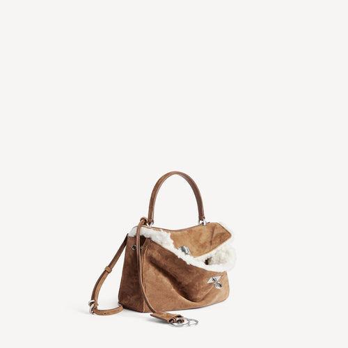 BALENCIAGA Women's Rodeo Handbag Mini in Noce/white