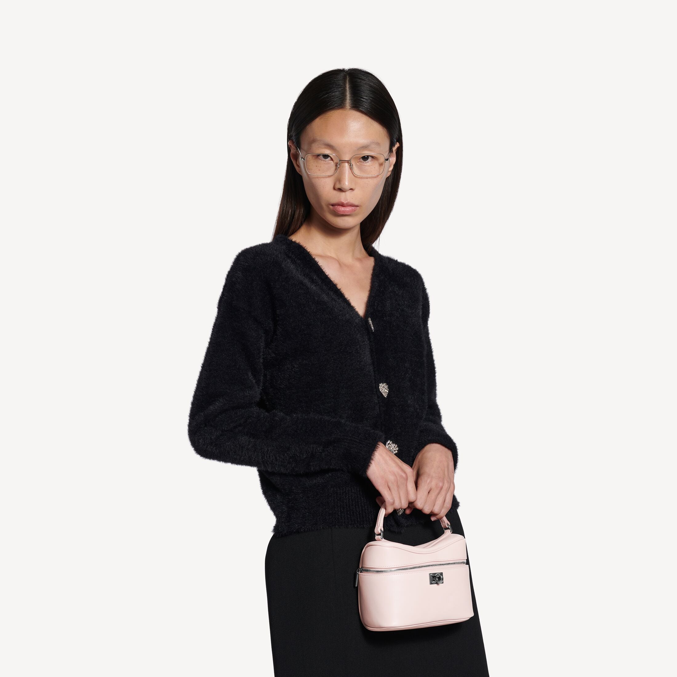 BALENCIAGA Women's Rodeo Vanity in Suede Pink